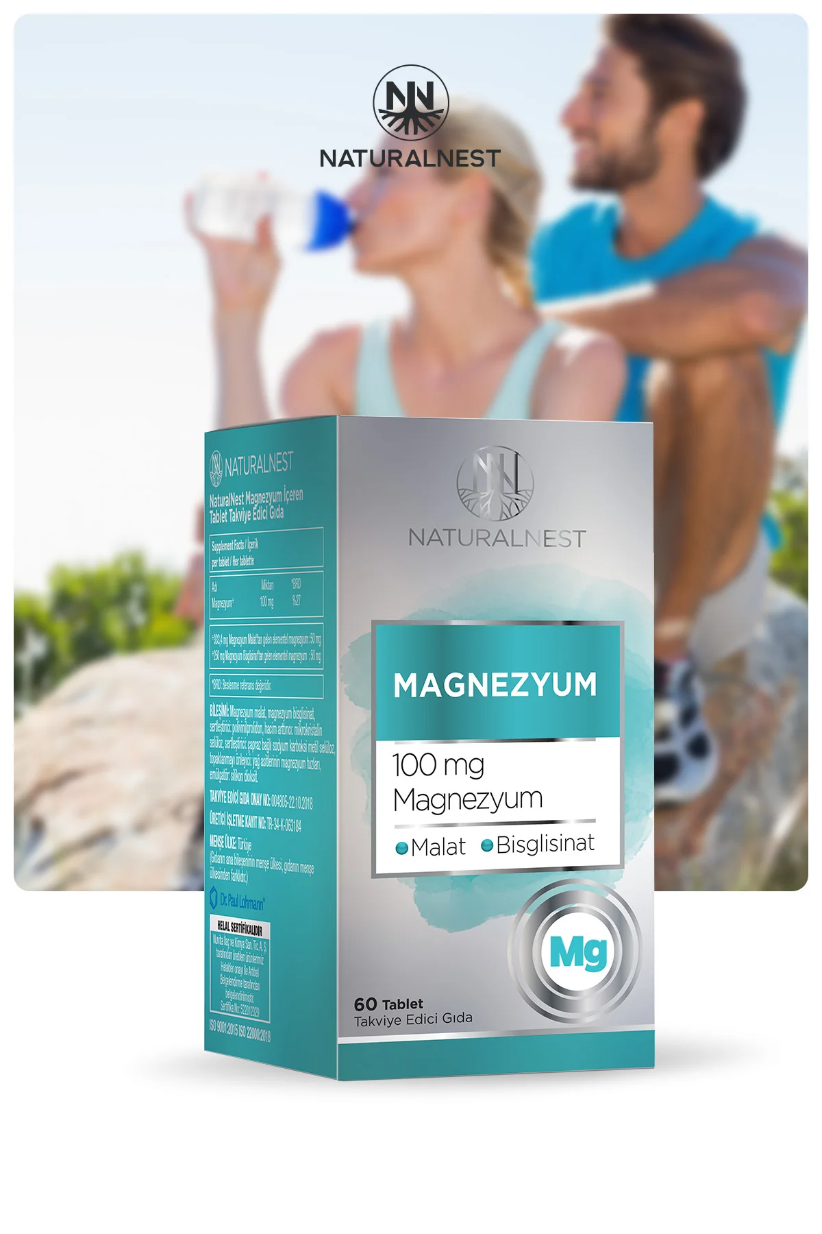 Magnezyum 100 mg 60 Tablet- Malat, Bisglisinat