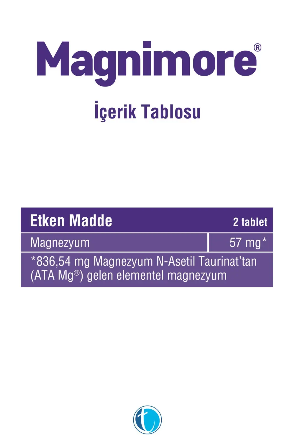 Magnezyum 120 Tablet N-Asetil Taurinat
