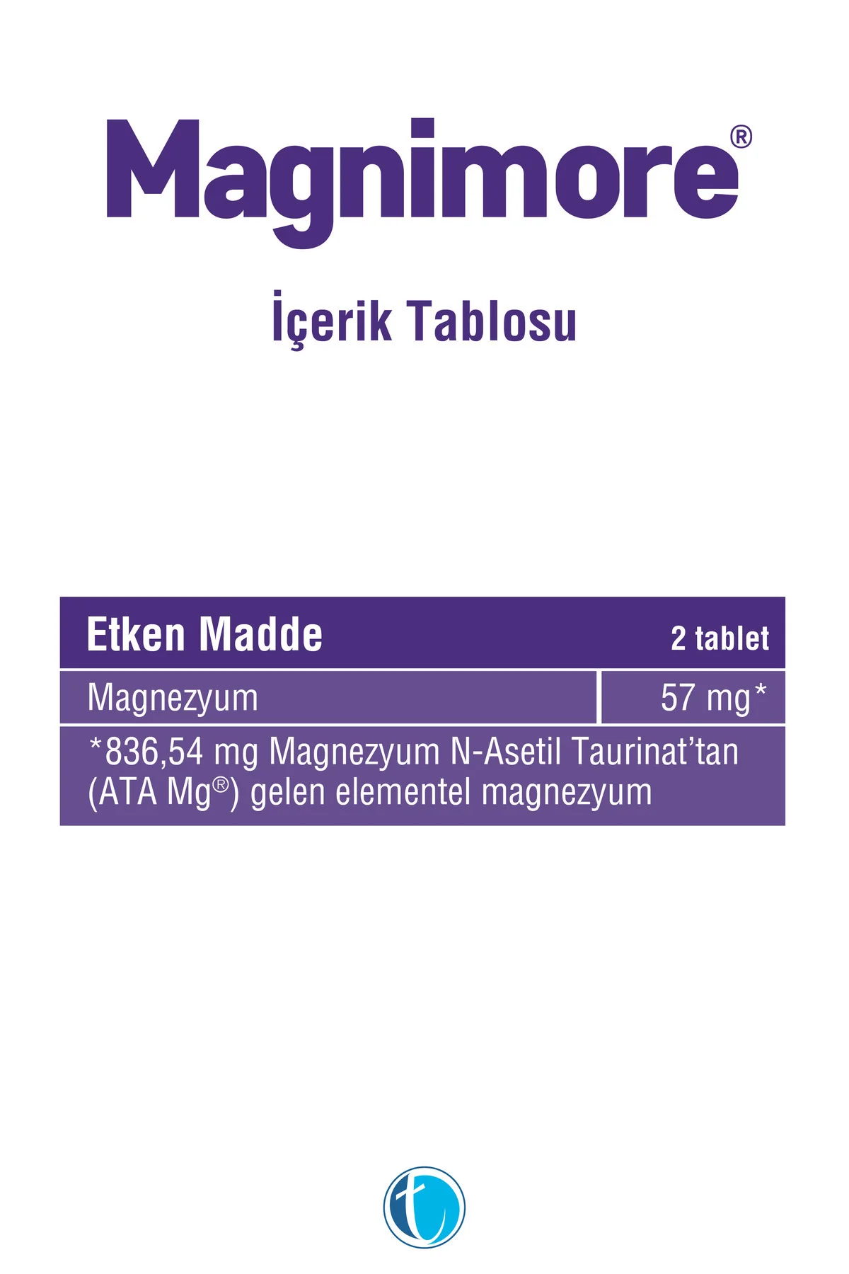 Magnezyum 120 Tablet N-Asetil Taurinat
