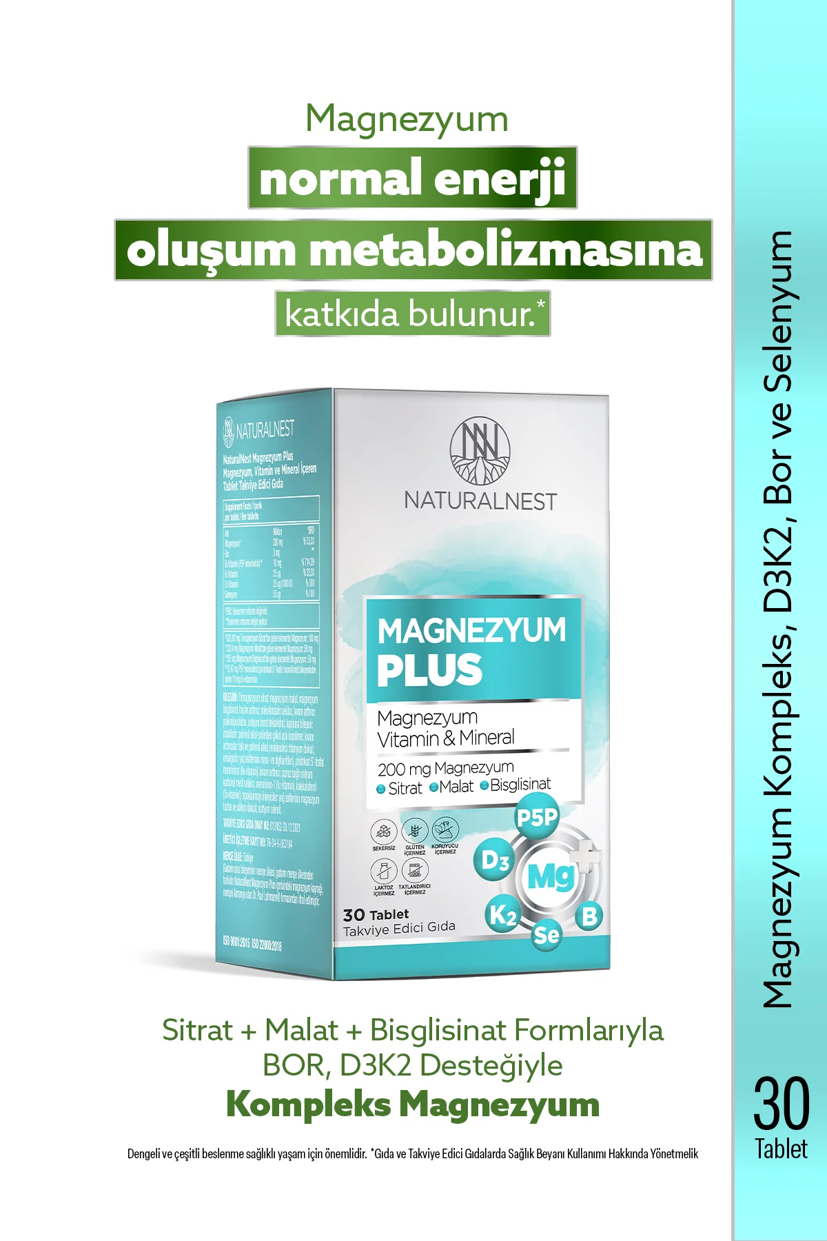 Magnezyum 200 Mg 30 Tablet