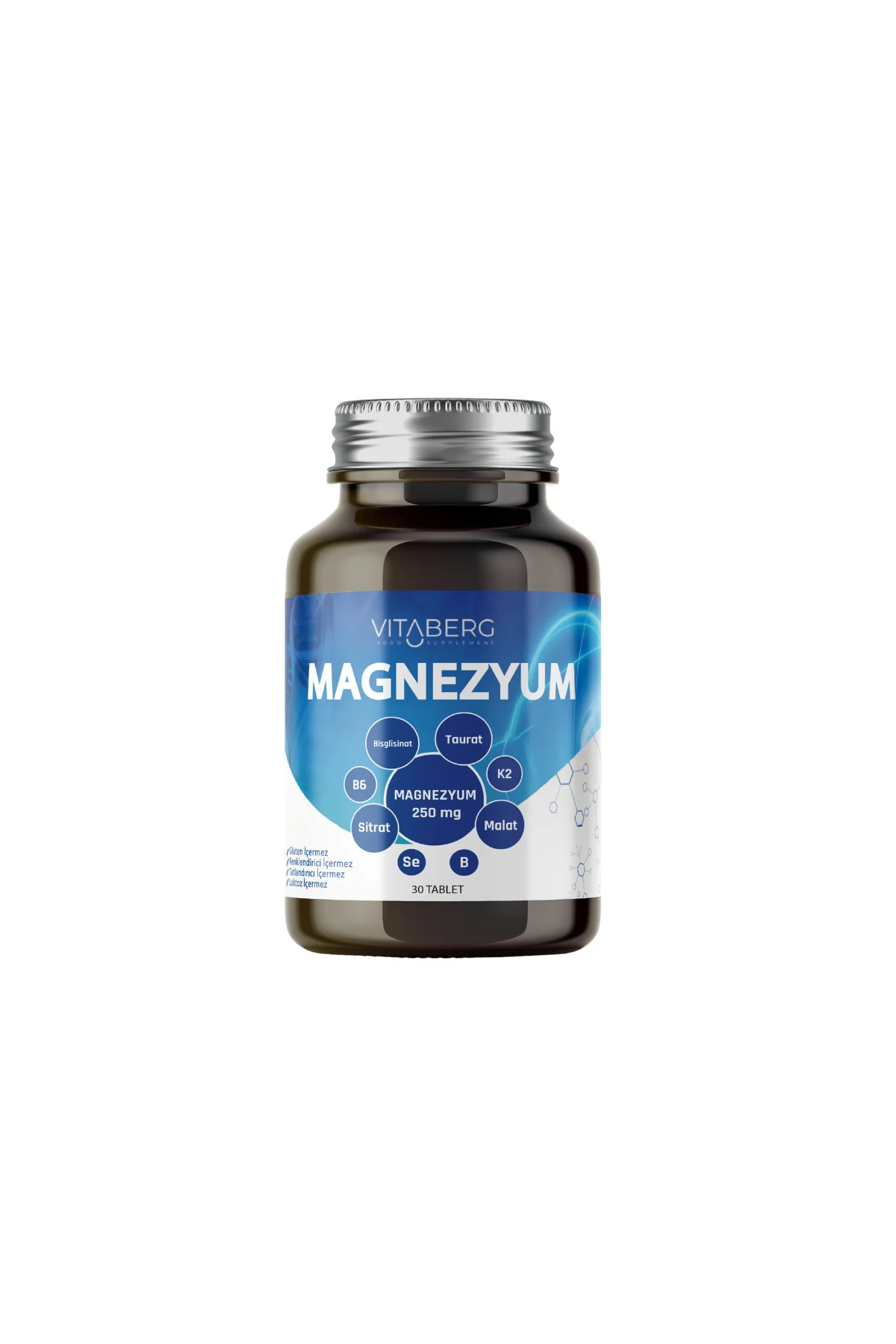 Magnezyum | Bisglisinat, Taurat, Sitrat, Malat + K2, B6, Bor, Sel