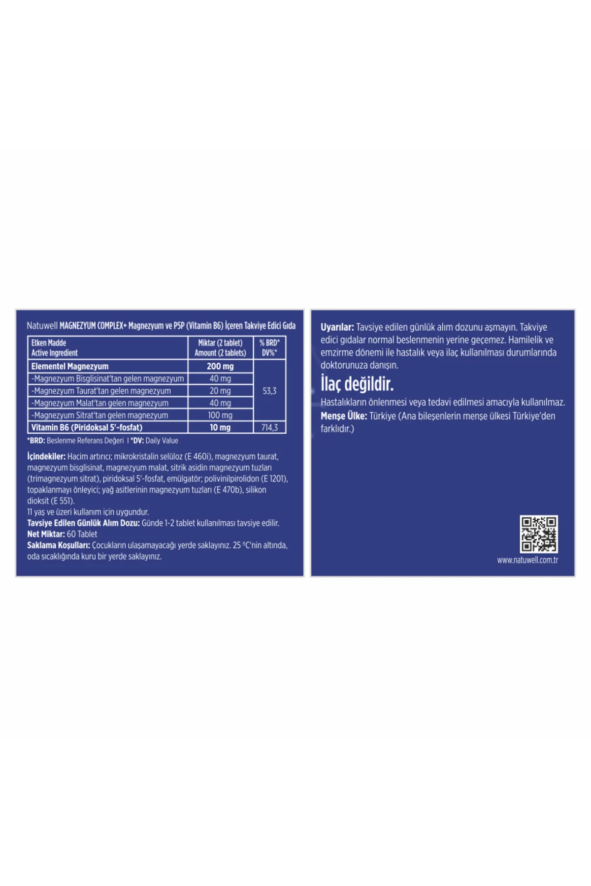 Magnezyum Complex 60 Tablet - 2 Adet Magnezyum Complex 60 Tablet - 2 Adet