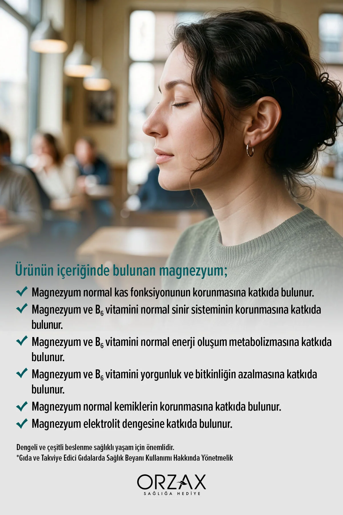 Magnezyum Complex — Bisglisinat - Malat - Sitrat - Taurat & B6 (P5P) Vitamini 60 Tablet