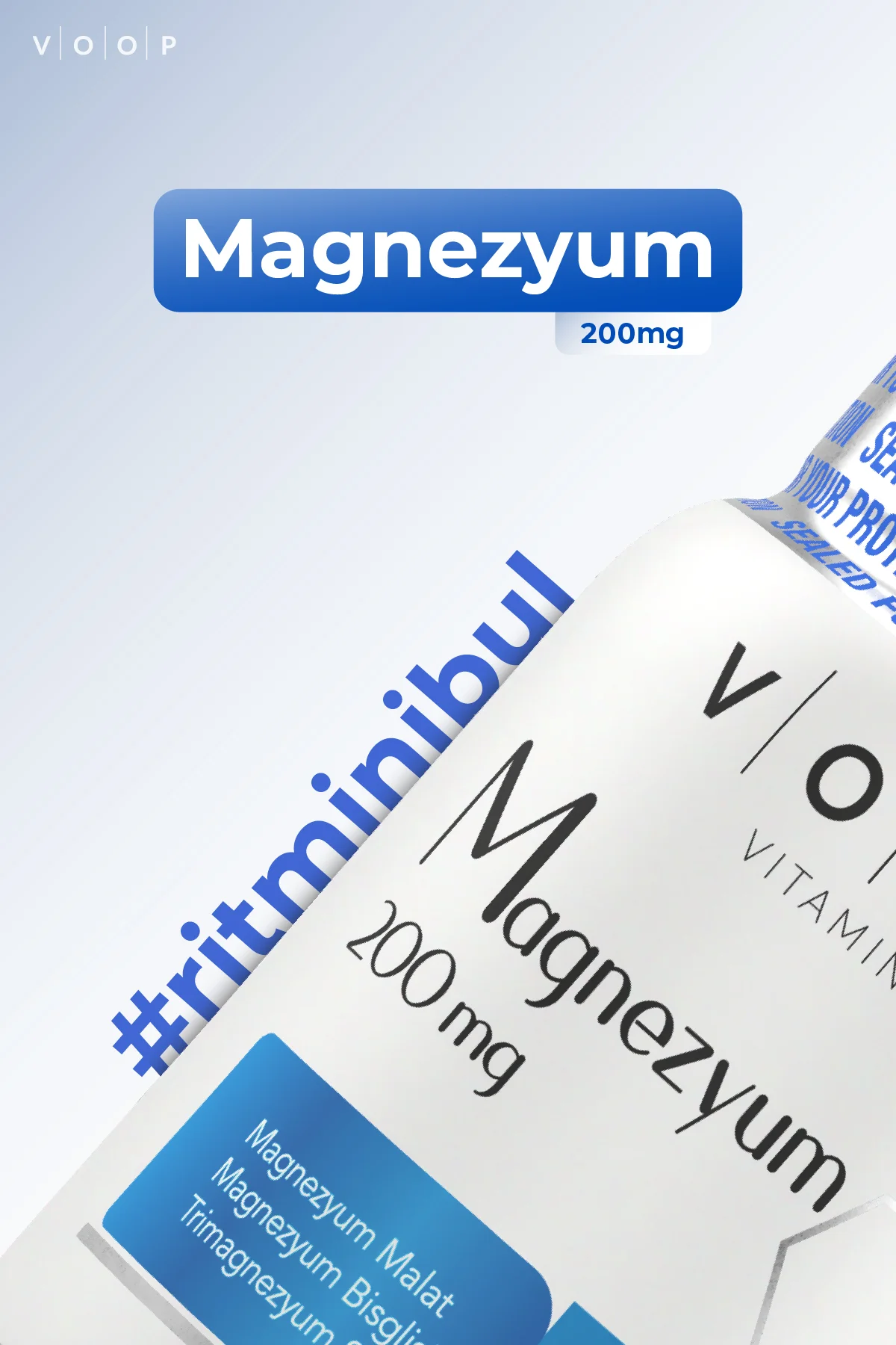 Magnezyum Malat, Sitrat Ve Bisglisinat - 200 Mg | 30 Tablet