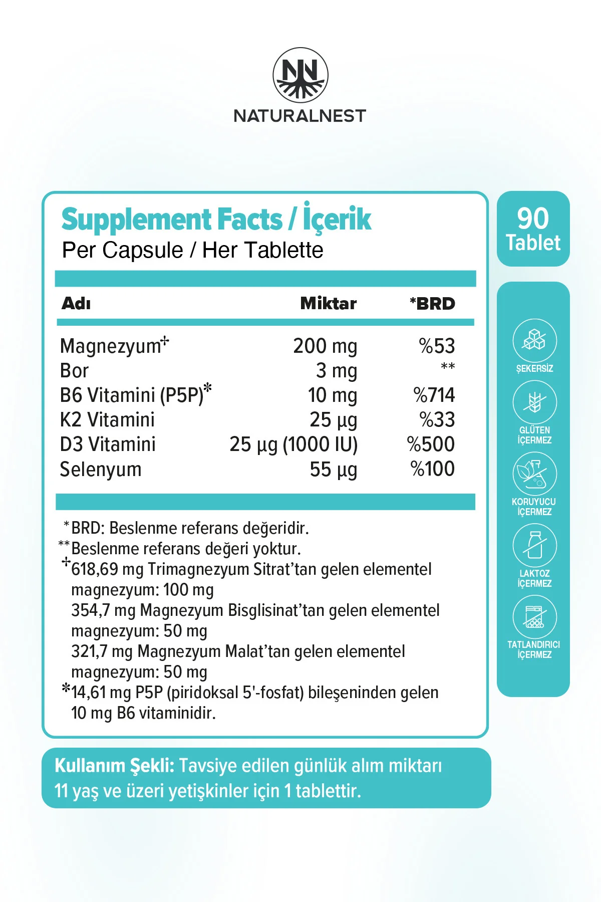 Magnezyum Plus 90 Tablet