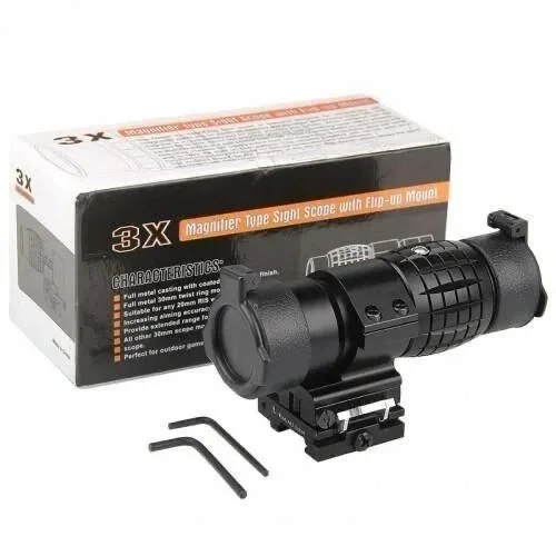 Magnifier 3x Yakınlaştırmalı Dürbün 22mm Ray Uyumlu, Katlanır Yaylı Ayaklı Fiyatı, Yorumları ve Özellikleri