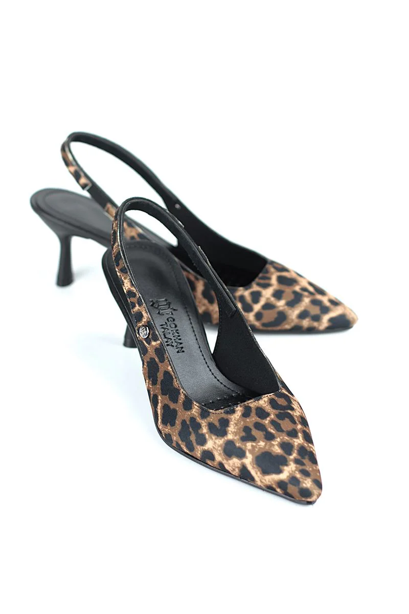 Magnolia Kadın Topuklu Ayakkabı – Orta Topuk, İnce Topuk, Slingback, Leopar Desen Fiyatı, Yorumları ve Özellikleri