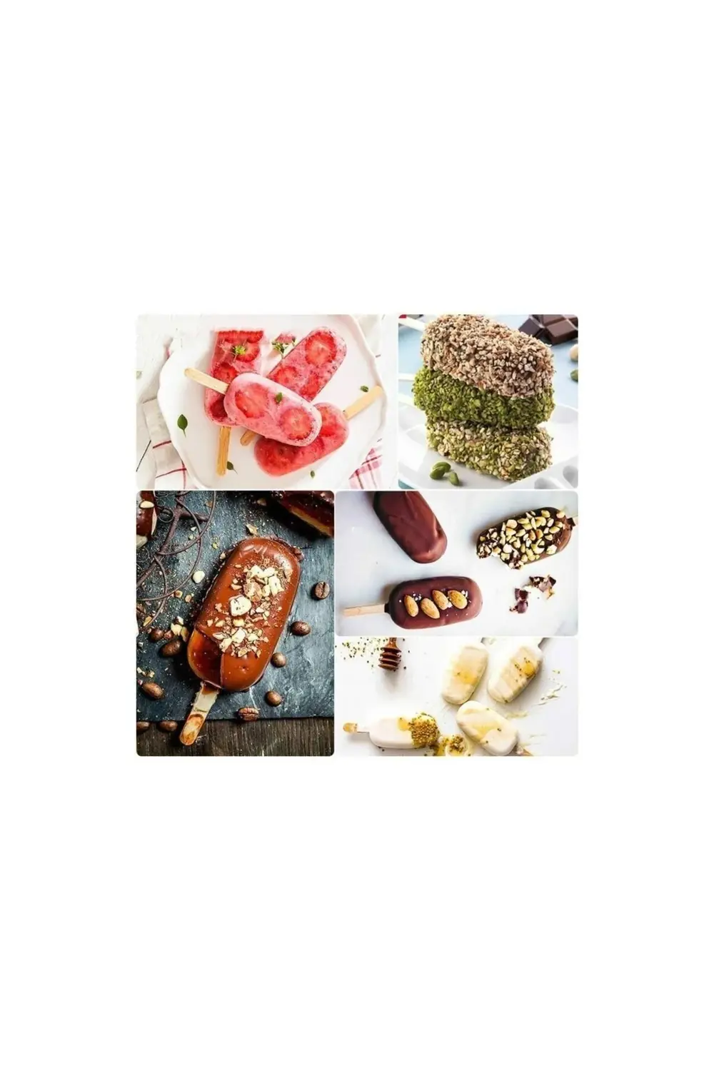 Magnum Dondurma Kalıbı 4'lü Büyük Boy Pratik Magnum Silikon Dondu