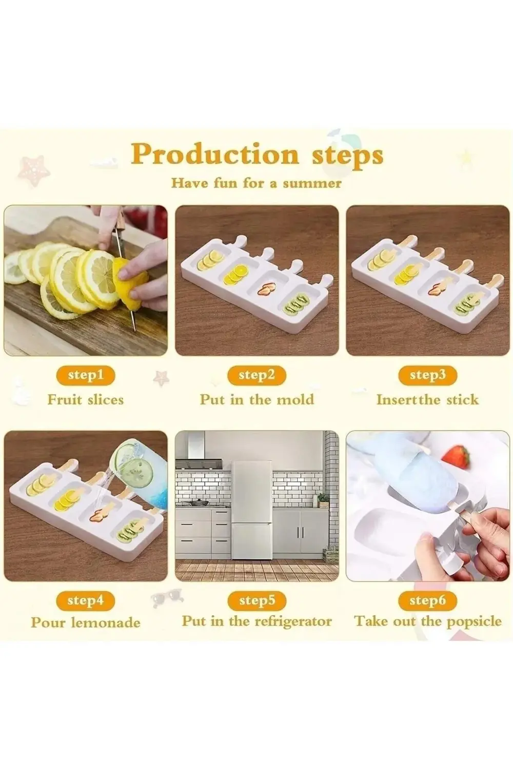 Magnum Dondurma Kalıbı 4'lü Büyük Boy Pratik Magnum Silikon Dondu