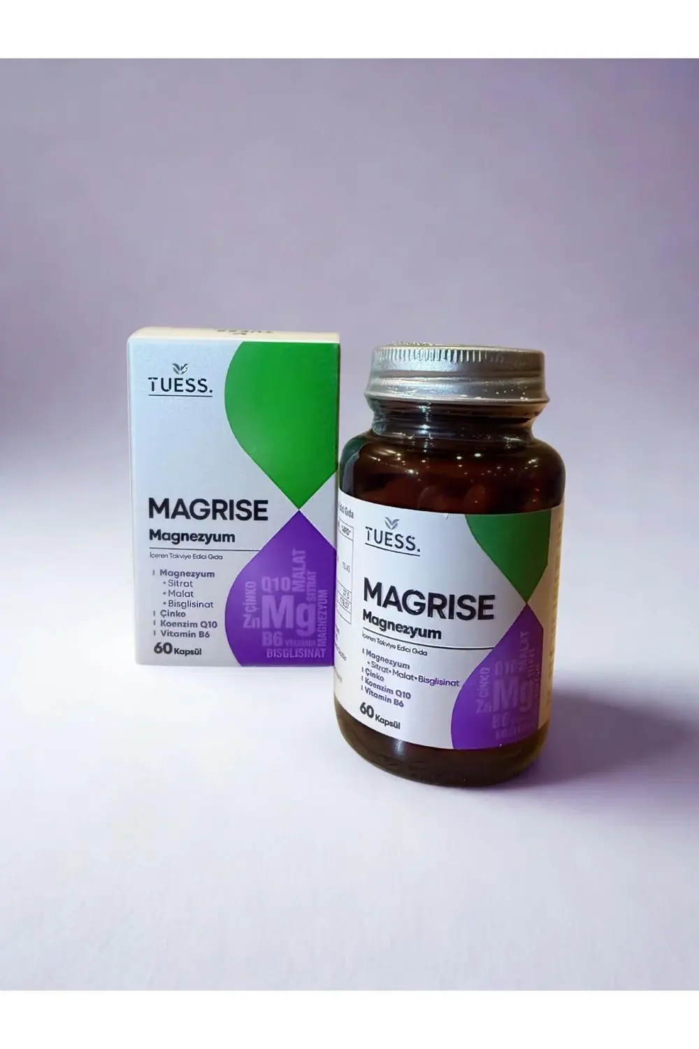 Magrise, Magnezyum Compleks, 60 kapsül ( Qenzim q10, Çinko, B6 vi