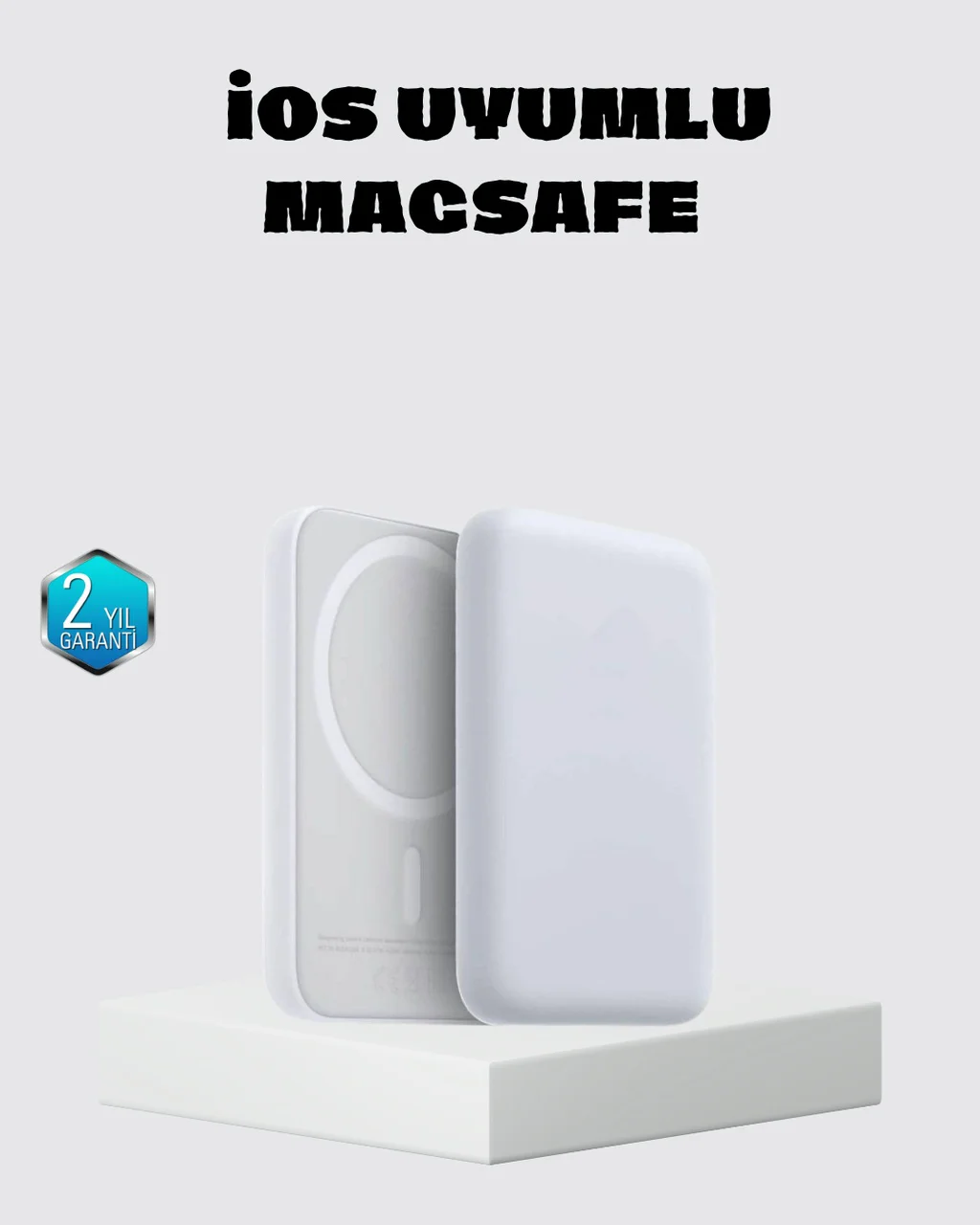 Magsafe 15w Kablosuz Hızlı Şarj, Lightning Girişli Taşınabilir Batarya - Lisinya Diğer