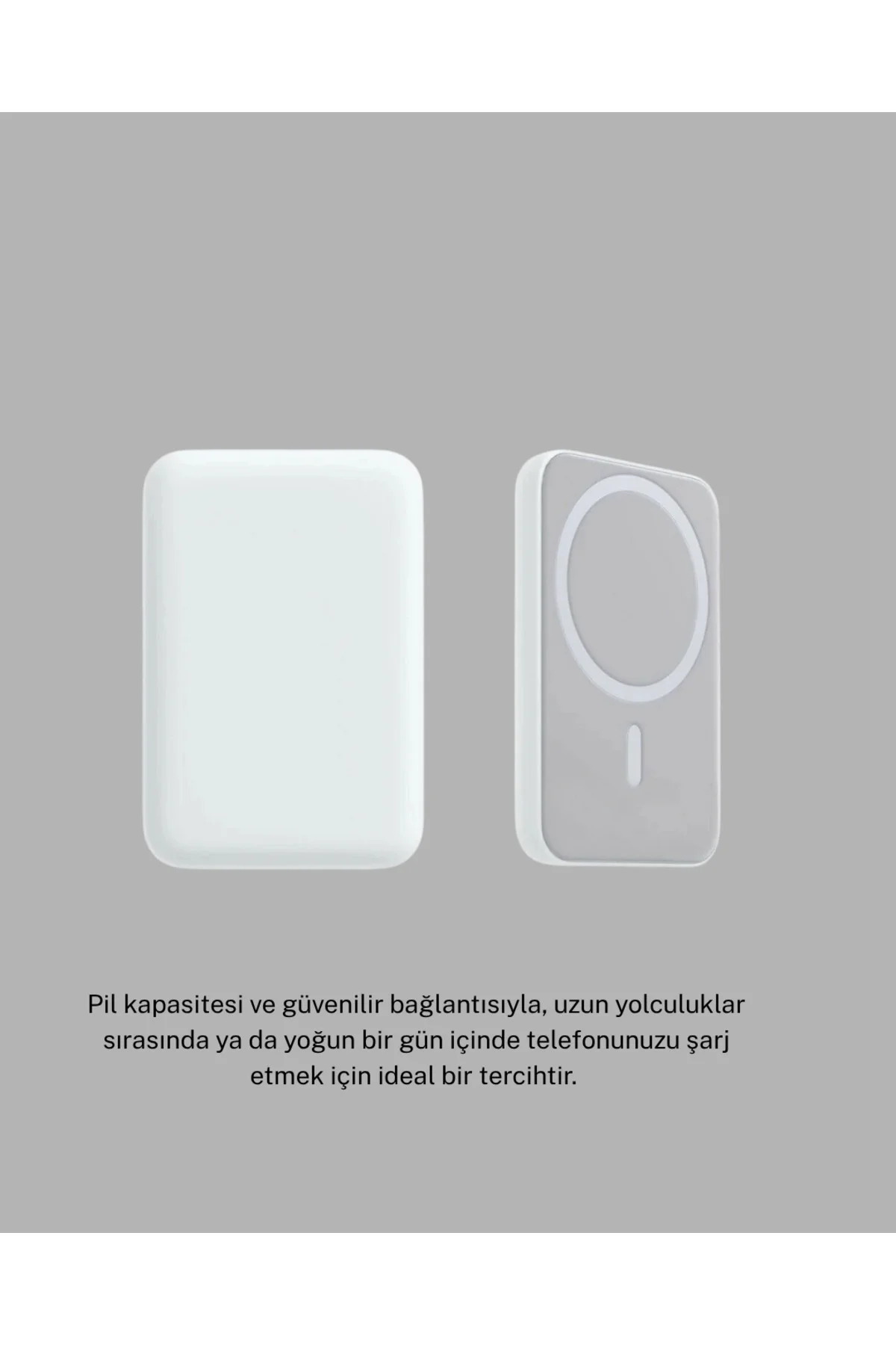 Magsafe 15W Kablosuz Hızlı Şarj, Lightning Girişli Taşınabilir Batarya - Görsel 4