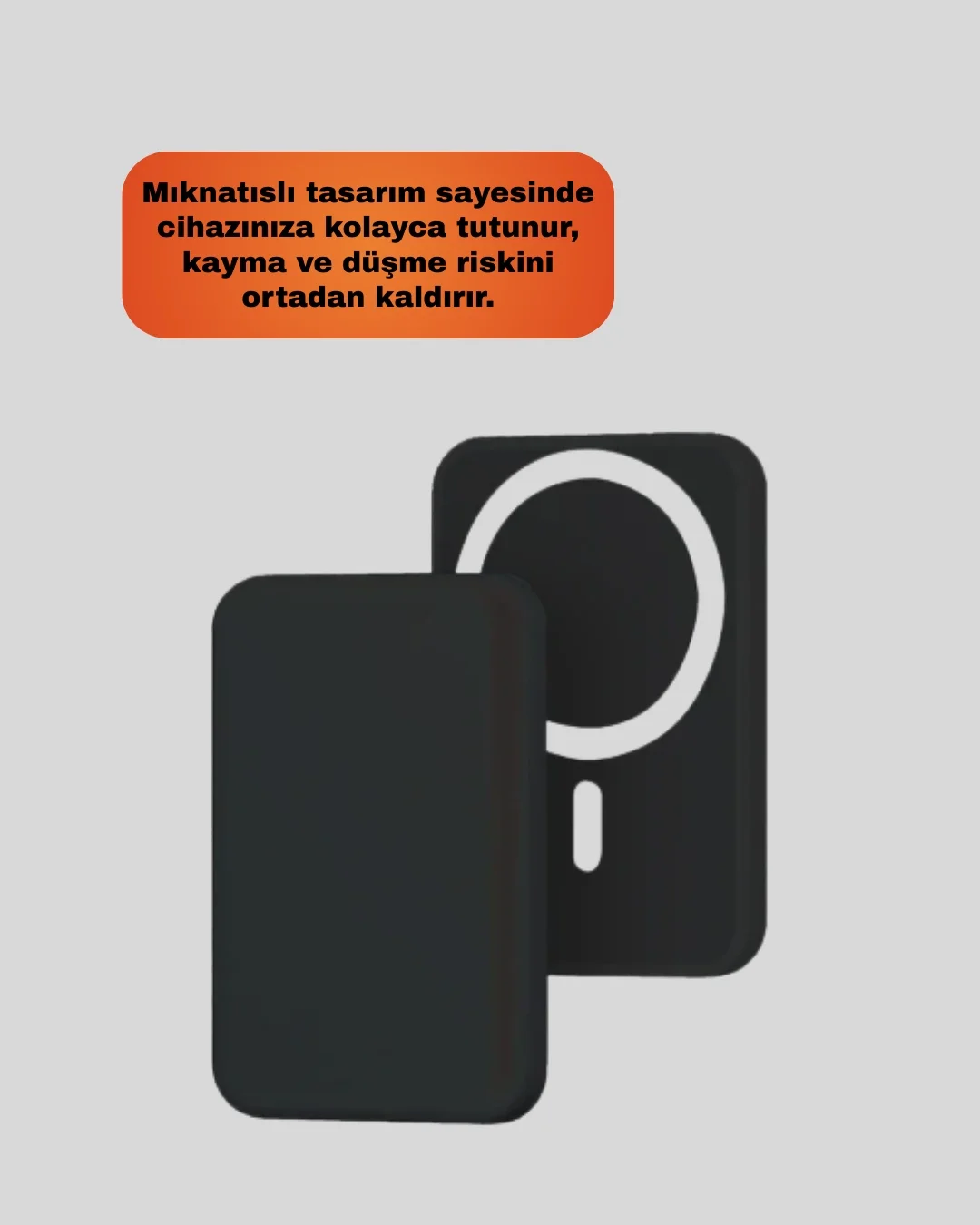 MagSafe Araç Telefon Tutucu 15W Hızlı Şarj Type-C Girişli