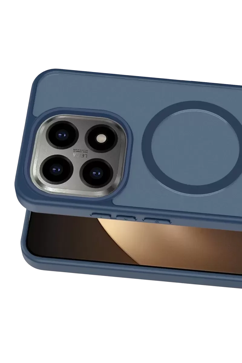 MagSafe Kılıf - Xiaomi 15T ile Uyumlu Premium Silikon Telefon Kılıfı, Lacivert, Çift Katmanlı Koruma, Darbe Emici, Parmak İzi Tutmayan