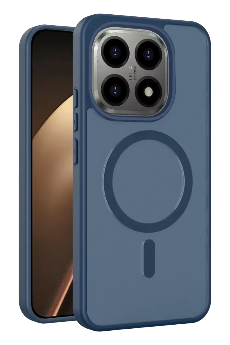 MagSafe Kılıf - Xiaomi 15T ile Uyumlu Premium Silikon Telefon Kılıfı, Lacivert, Çift Katmanlı Koruma, Darbe Emici, Parmak İzi Tutmayan