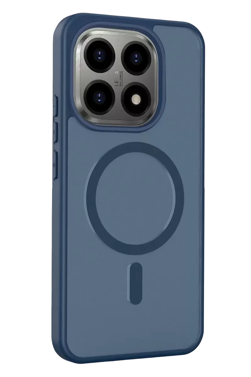 MagSafe Kılıf - Xiaomi 15T ile Uyumlu Premium Silikon Telefon Kılıfı, Lacivert, Çift Katmanlı Koruma, Darbe Emici, Parmak İzi Tutmayan