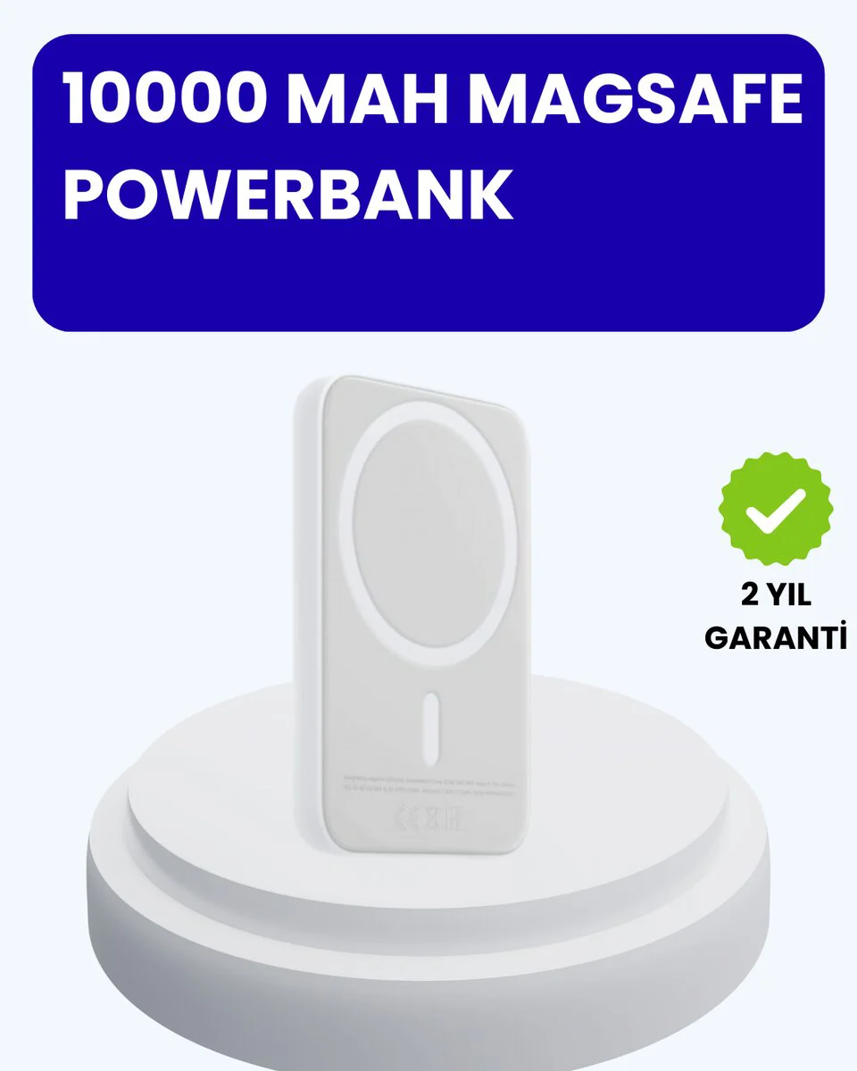 MagSafe Manyetik Powerbank – 10000 mAh iPhone Kablosuz Şarj Çözümü