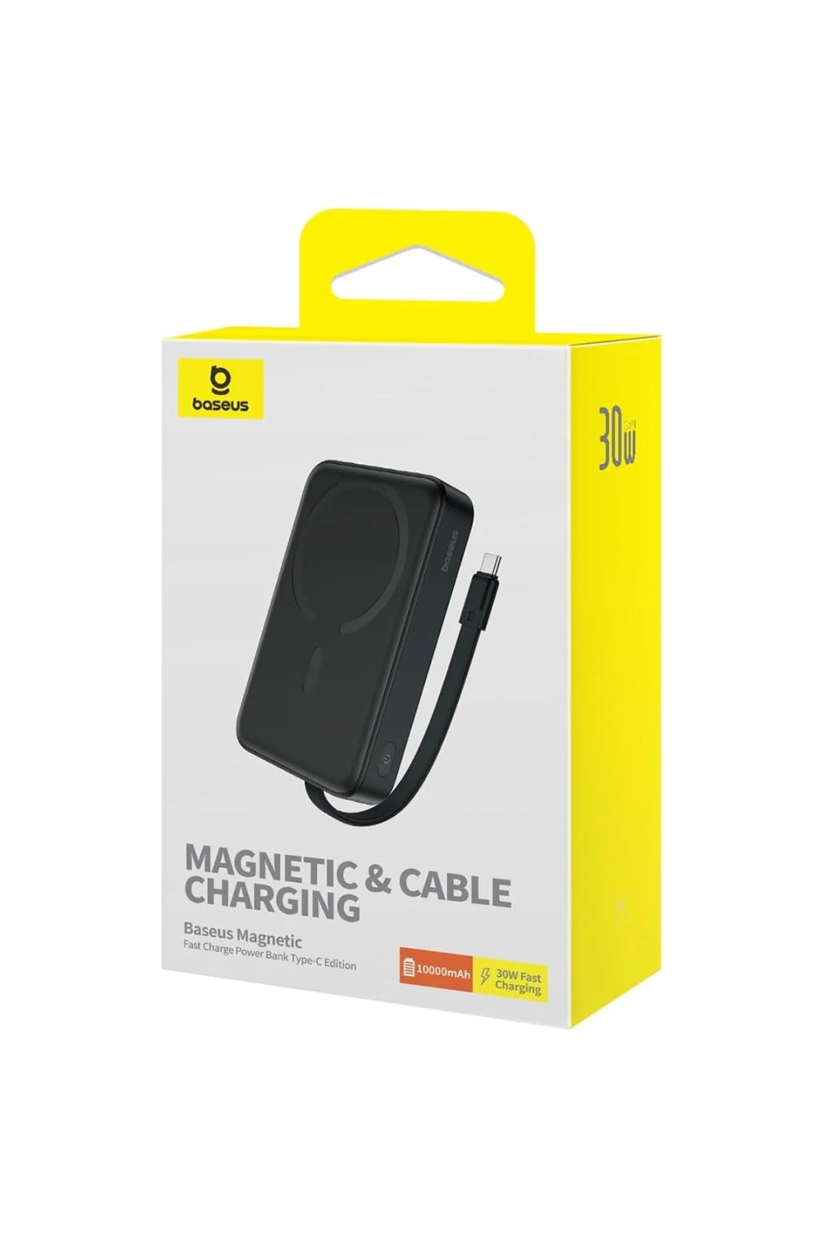 Magsafe Mini Type-C Kablolu Wireless Powerbank 10.000 mAh 30W-Siy