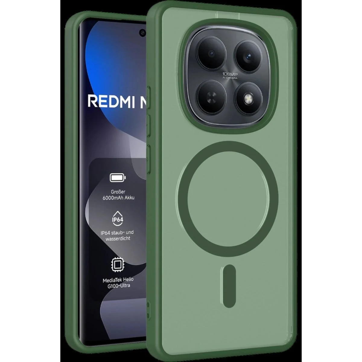 MagSafe Şarj Desteği ile Uyumlu Redmi Note 15 Pro Kılıf - Koyu Yeşil Fiyatı, Yorumları ve Özellikleri