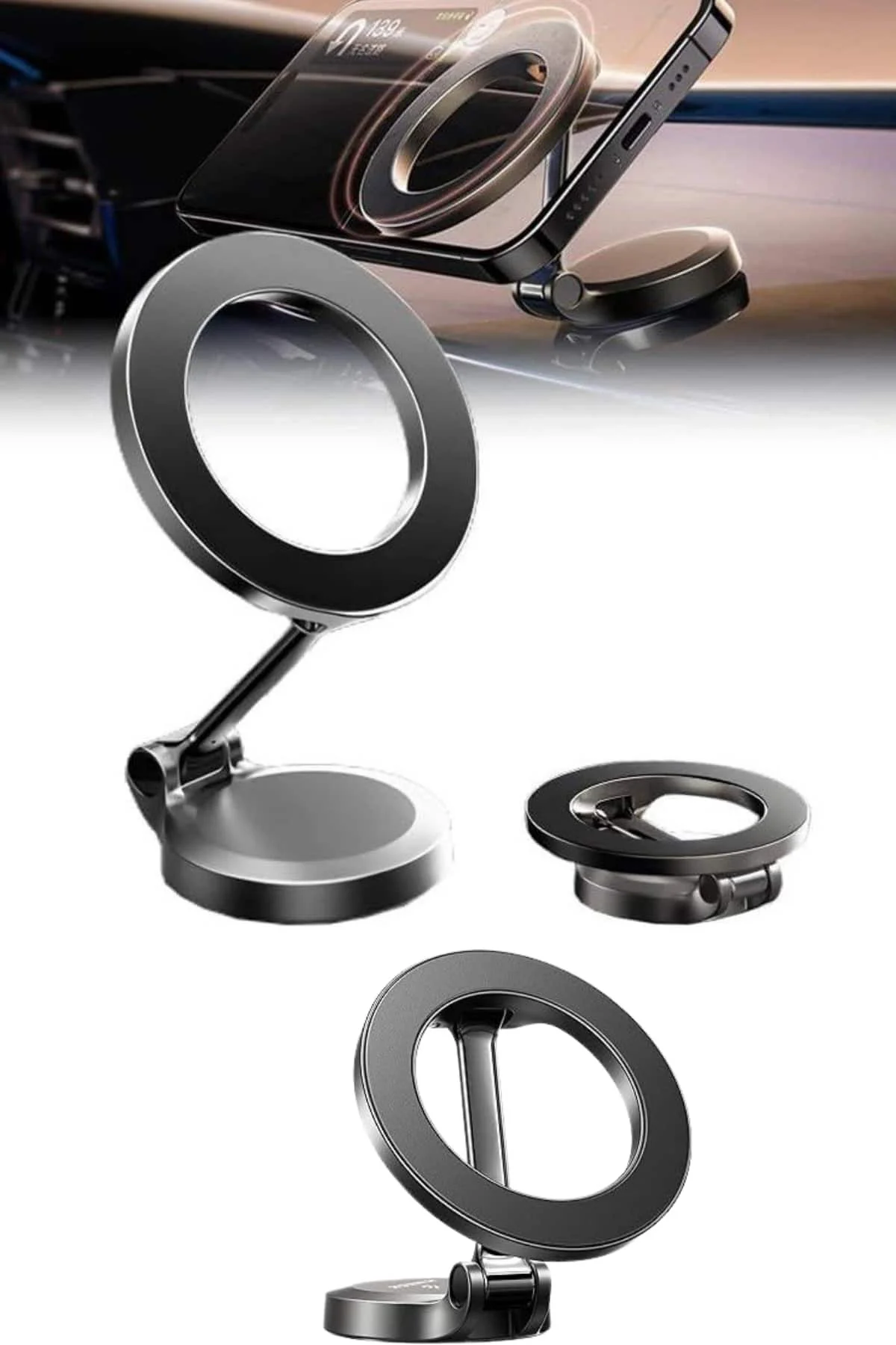 Magsafe Telefon Tutucu 360 Dönebilen Ayarlanabilir Araç İçi Tutucu Magsafe Telefon Tutucu 360 Dönebilen Ayarlanabilir Araç İçi Tutucu