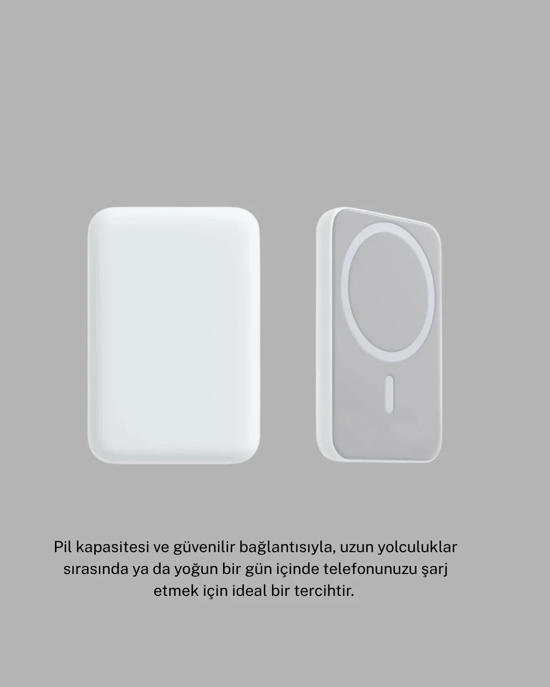 MagSafe Uyumlu Kablosuz Batarya 27W Hızlı Şarj Destekli Kompakt Güç Bankası MagSafe Uyumlu Kablosuz Batarya 27W Hızlı Şarj Destekli Kompakt Güç Bankası