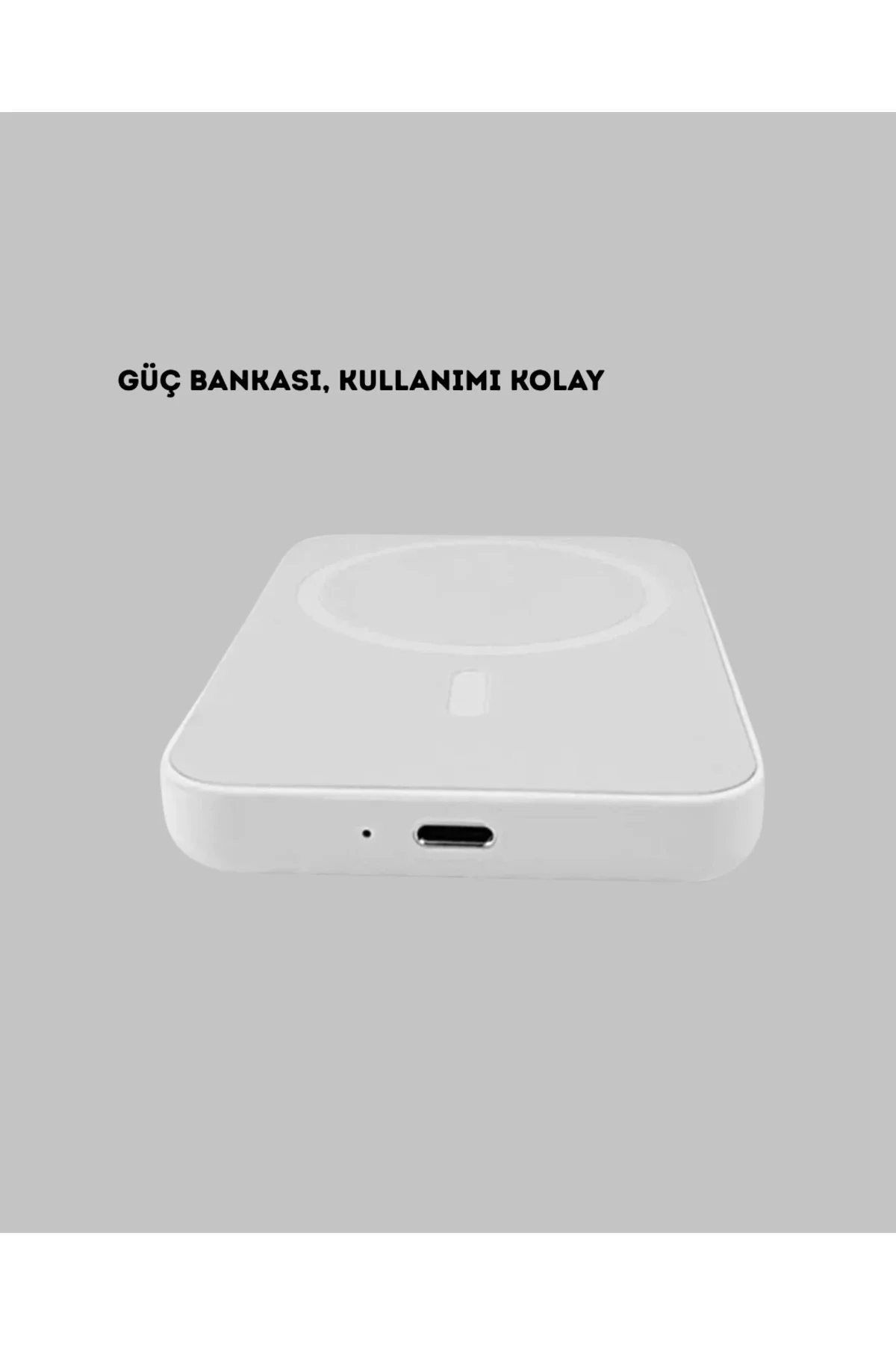 MagSafe Uyumlu Kablosuz Powerbank – Güçlü Mıknatıs, Hızlı Şarj, K