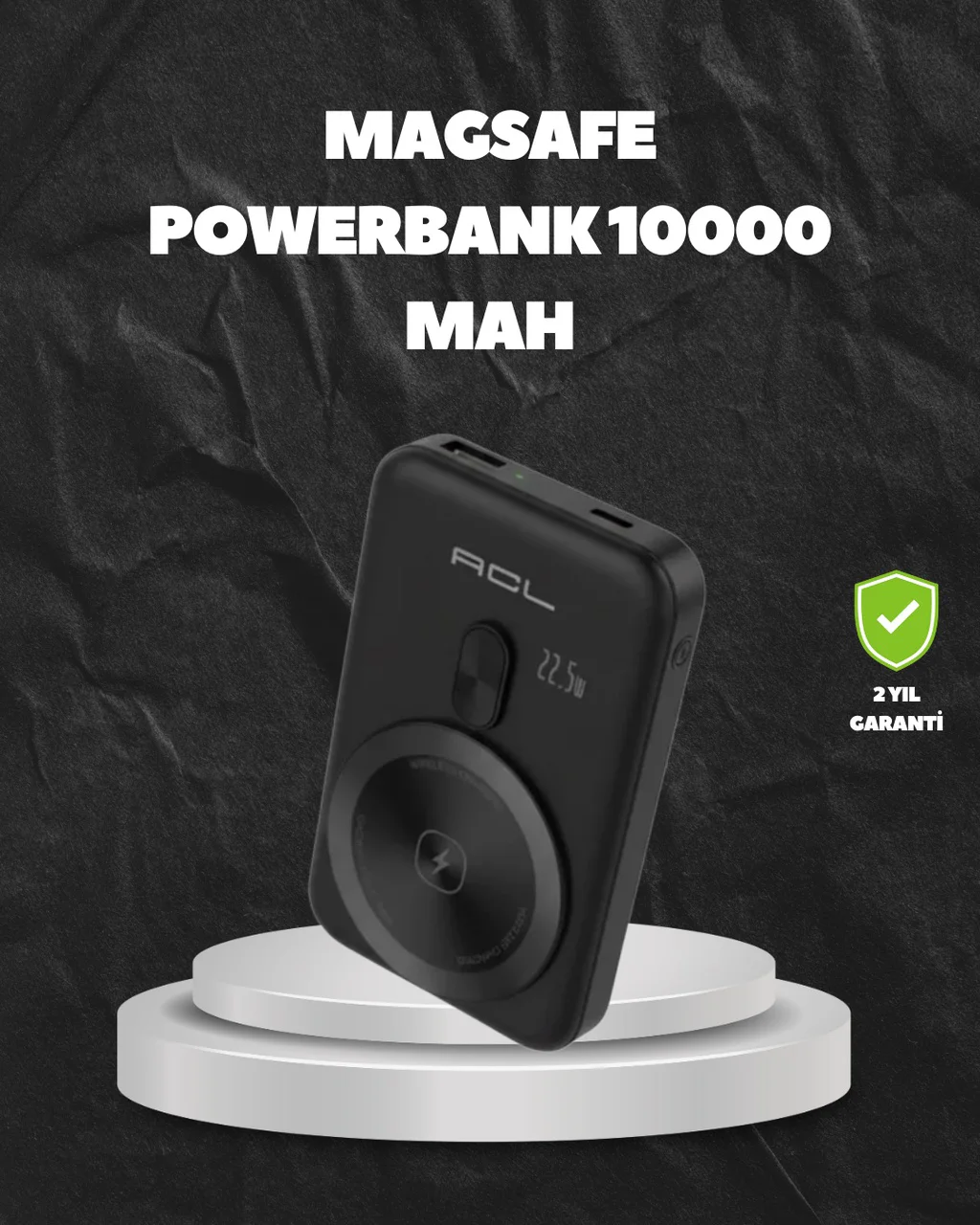 Magsafe Uyumlu Kablosuz Powerbank Taşınabilir Hızlı Şarj renkli