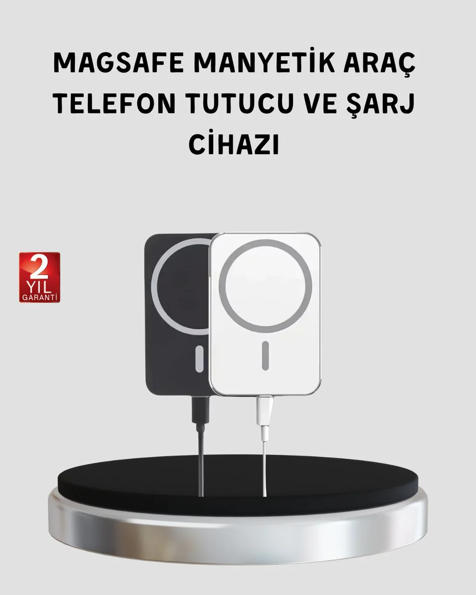 MagSafe Uyumlu Kablosuz Powerbank - Hızlı Şarj, Güçlü Mıknatıs ve Kompakt Tasarım