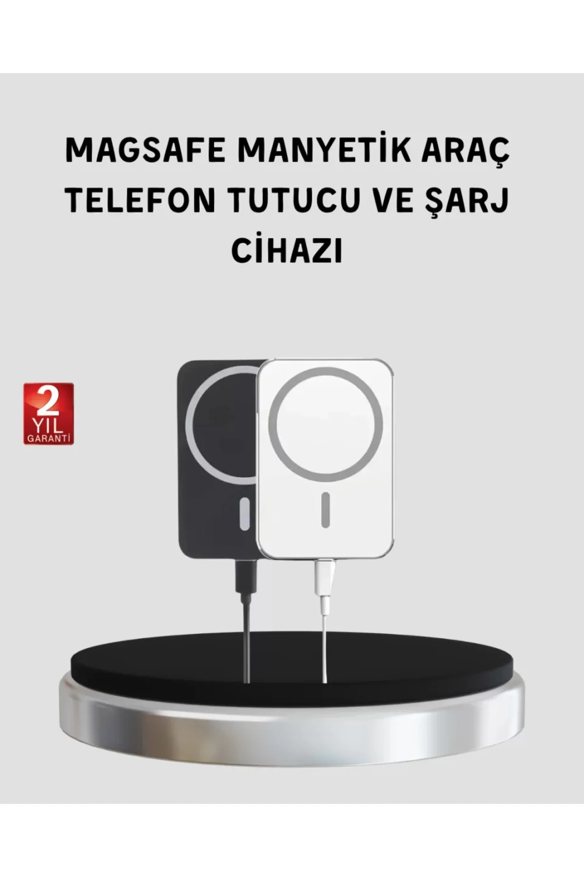 MagSafe Uyumlu Kablosuz Powerbank – Güçlü Mıknatıs, Hızlı Şarj, K