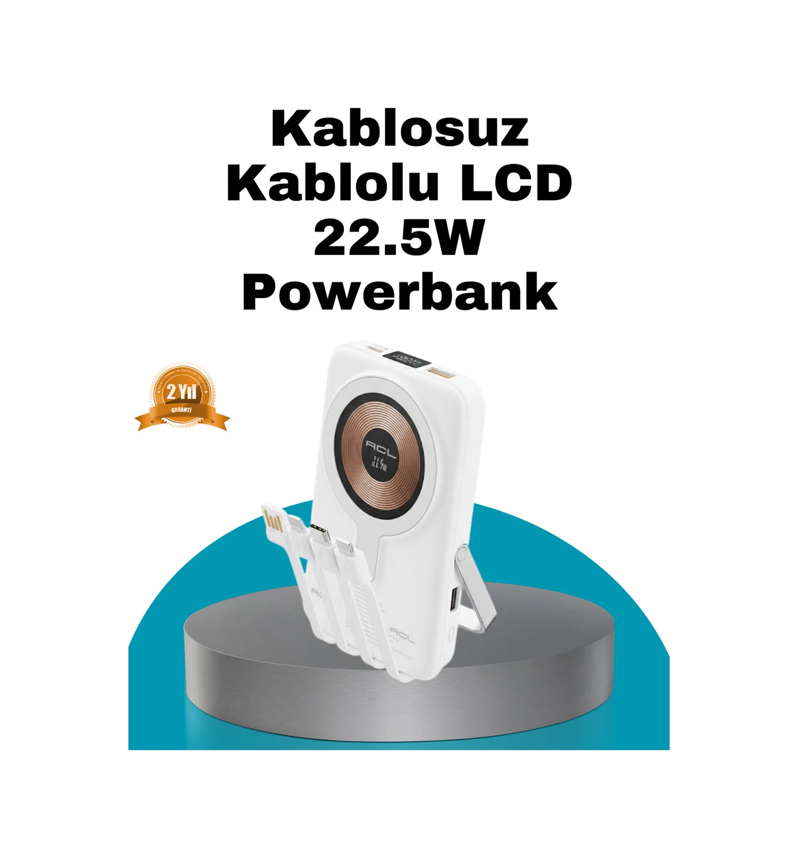 Magsafe Uyumlu Kablosuz Powerbank Hızlı Şarj Özellikli renkli