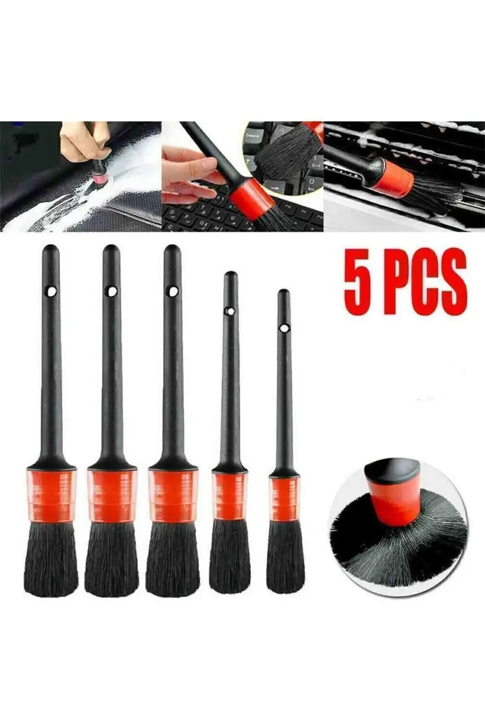 Main Shop Detaylı Temizlik Fırçası 5'li Set Araç Oto Araba Temizl