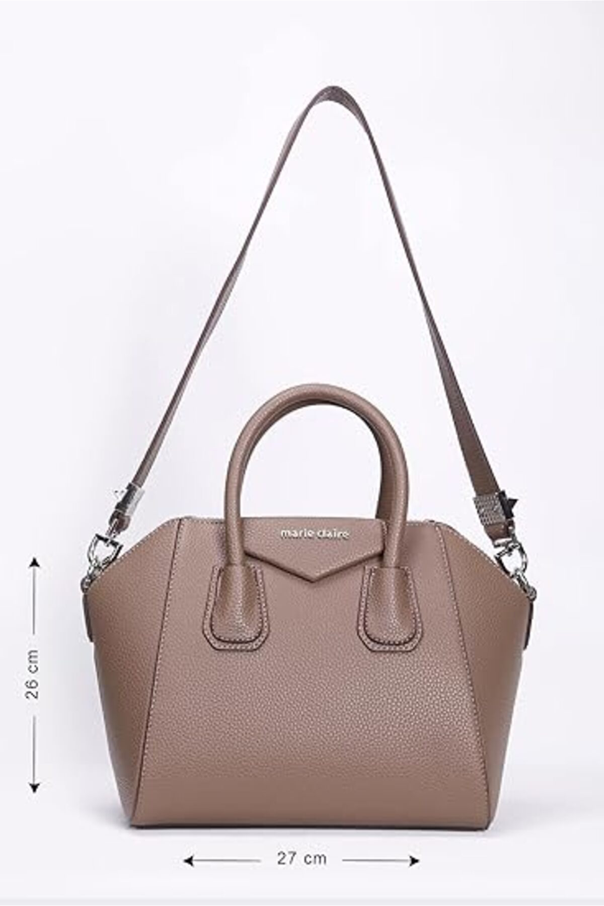 Maire Claire Lüks Figürlü Bölmeli Kahverengi Çanta
