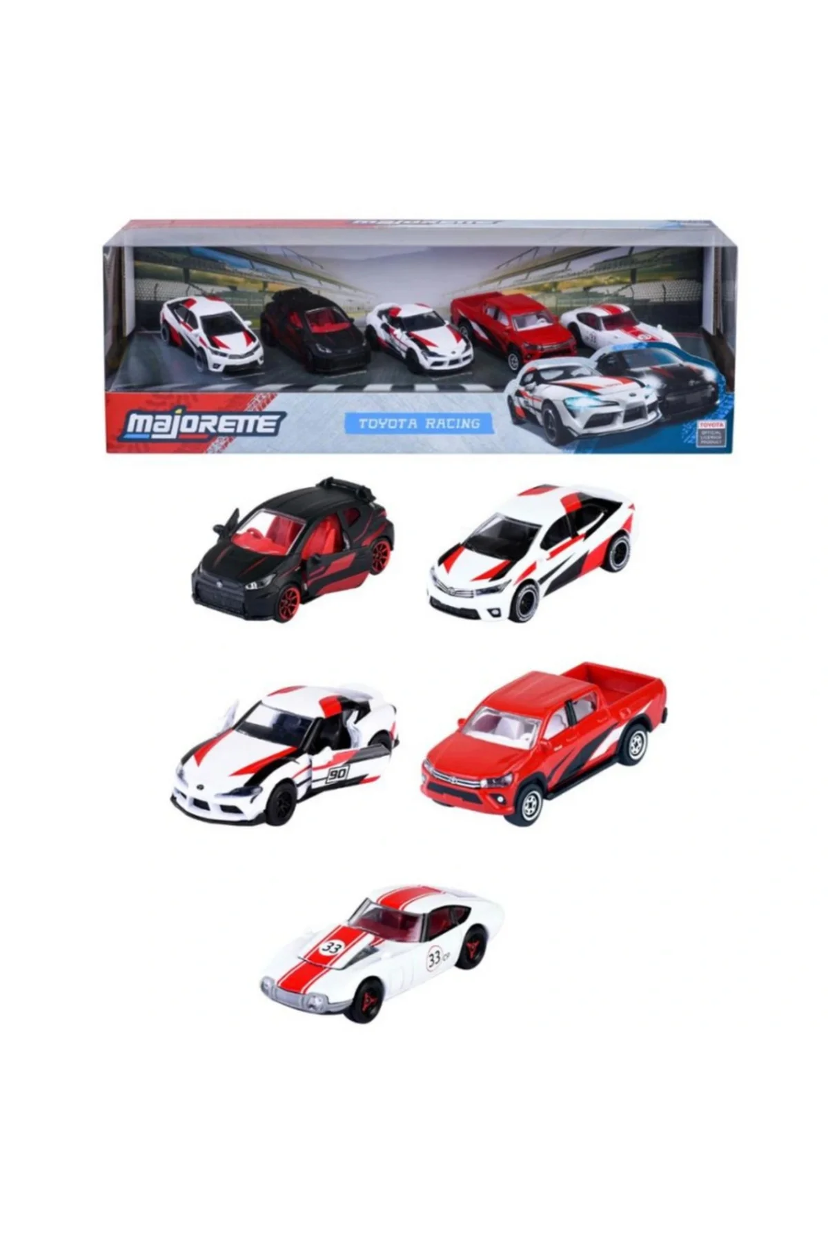 Majorette Toyota Racing 5 Parçalı Model Araba Hediye Seti/Bay Her Telden/ Bay Her Telden