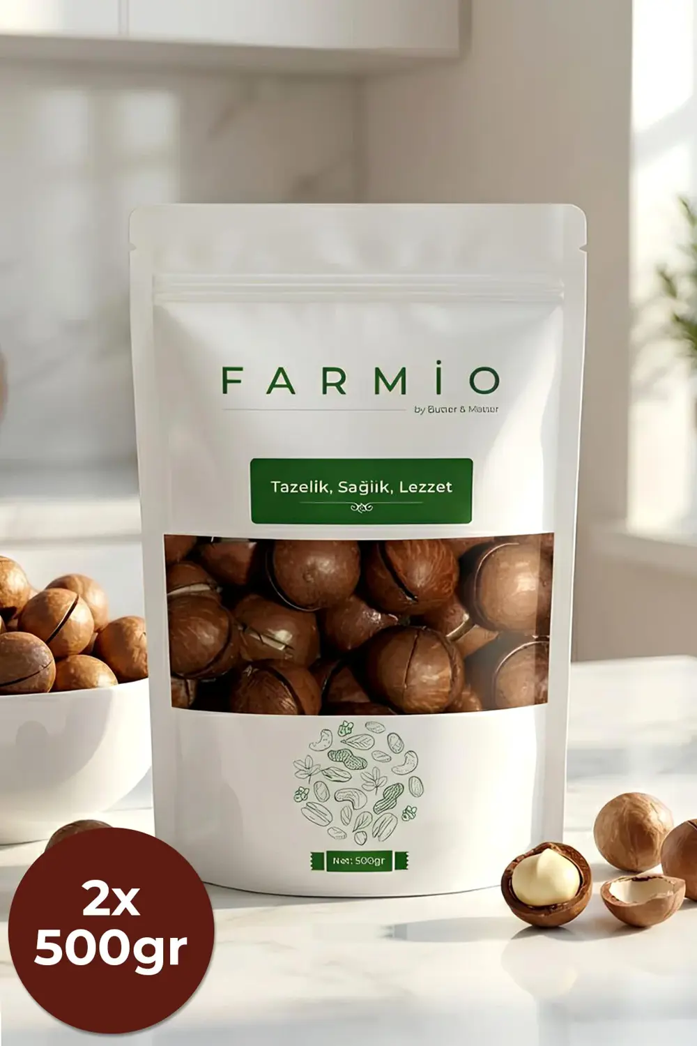 Makademya Fındığı 1kg – Kabuklu Kavrulmuş