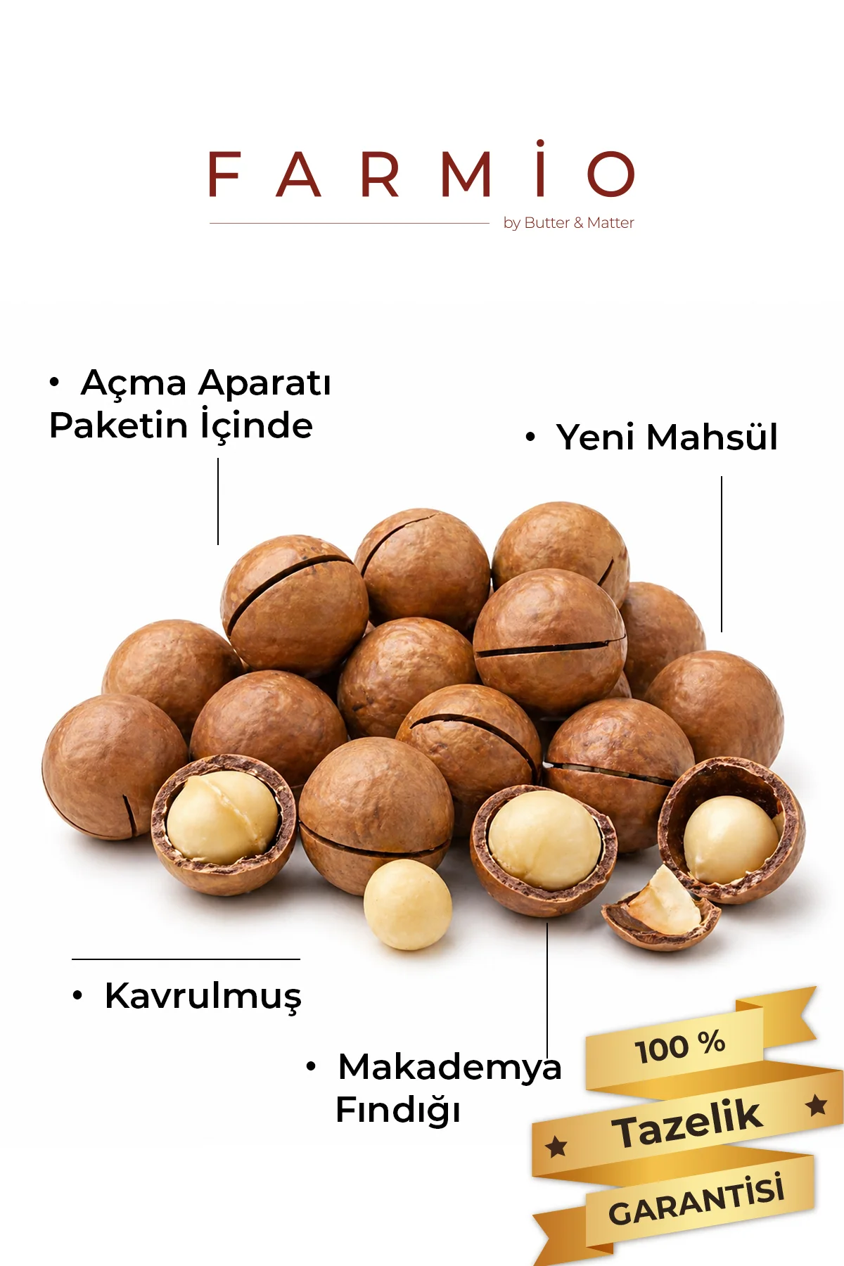 Makademya Fındığı 200gr – Kabuklu Kavrulmuş