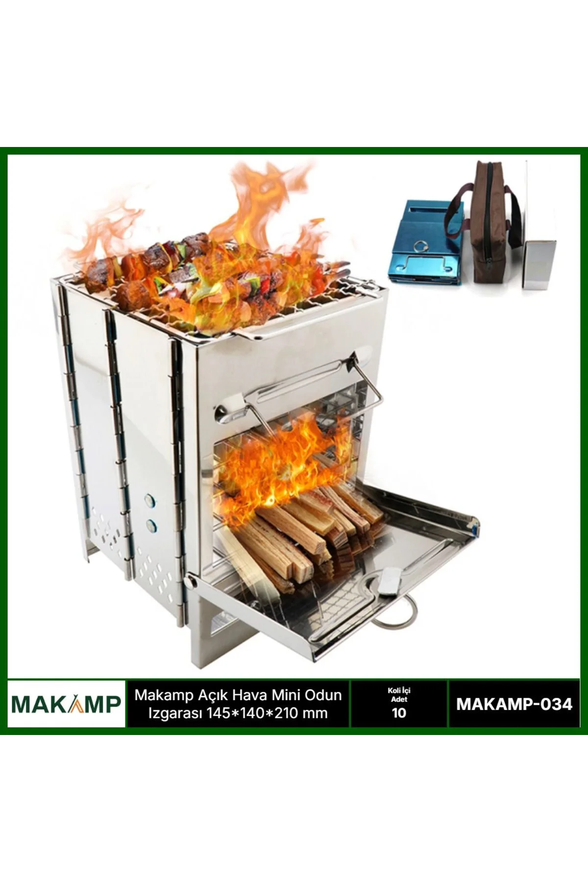 Makamp Açık Hava Mini Odun Izgarası 034 Makamp Açık Hava Mini Odun Izgarası 034