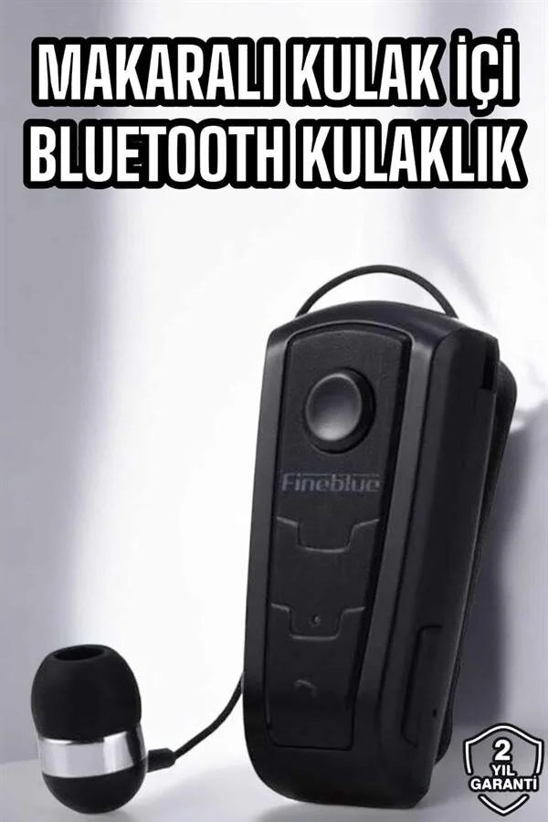Makaralı Bluetooth Kulaklık Uzun Pil Ömrü ve Çağrı Cevaplama