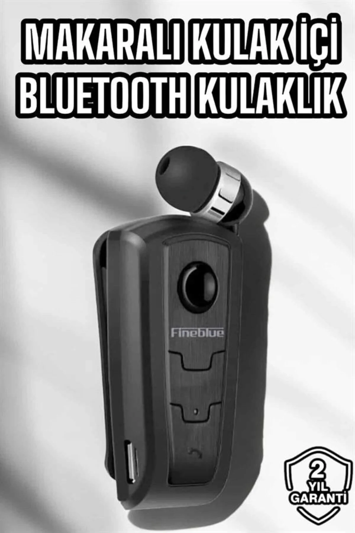 Makaralı Bluetooth Kulaklık Kulak İçi Android İos Uyumlu Titreşimli