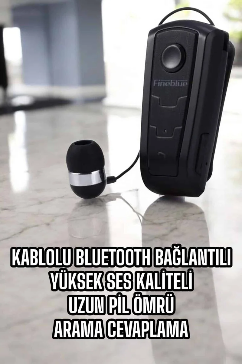 Makaralı Bluetooth Kulaklık - Uzun Pil Ömrü ve Çağrı Cevap