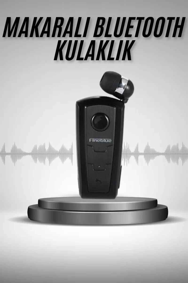 Makaralı Bluetooth Kulakiçi Yaka Kulaklığı Kablosuz Kulaklık - Li