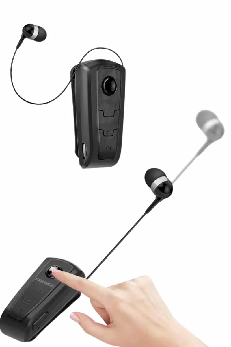 Makaralı Bluetooth Kulakiçi Yaka Kulaklığı - Kablosuz Ses Kalitesi ve Gürültü Engelleme