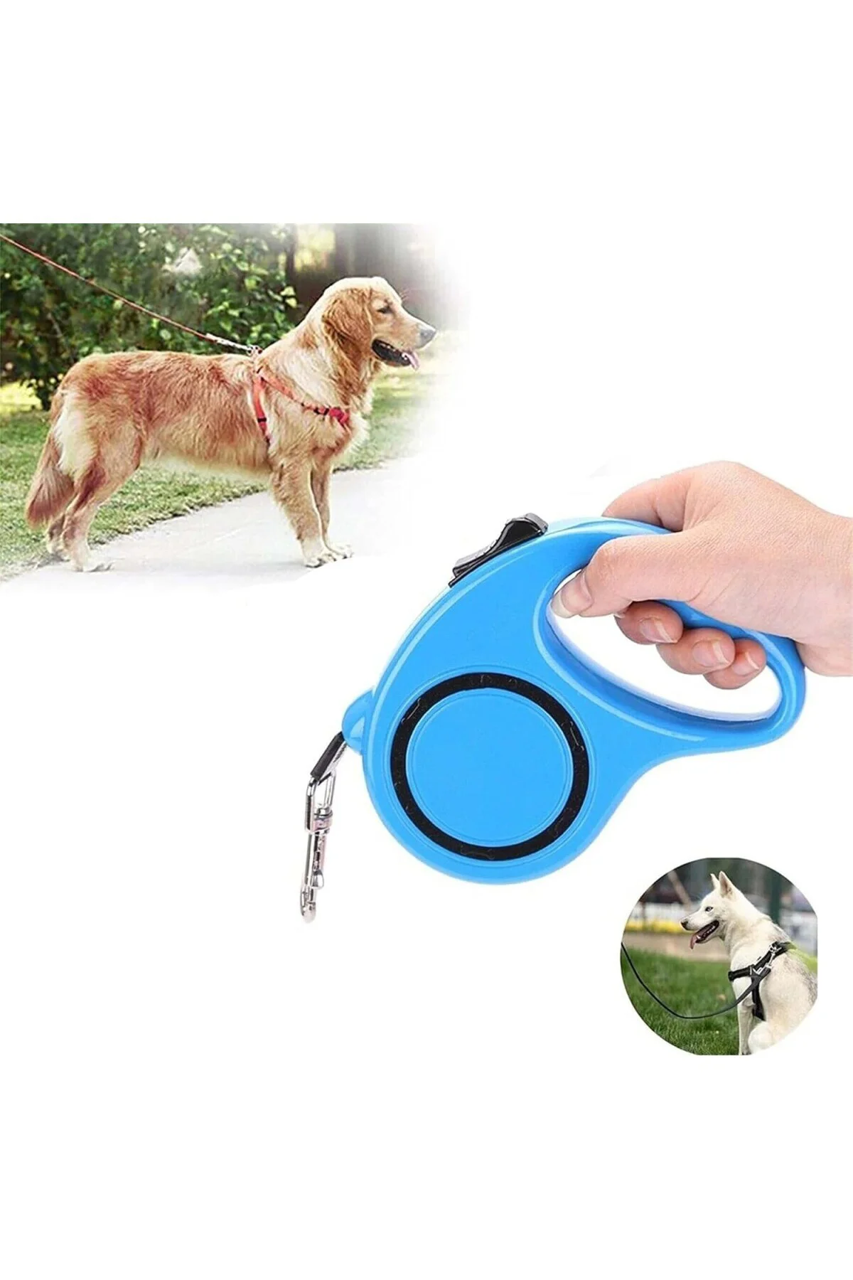 Makaralı Otomatik 5 Metre Geri Çekilebilen Kedi Köpek Tasması Mak
