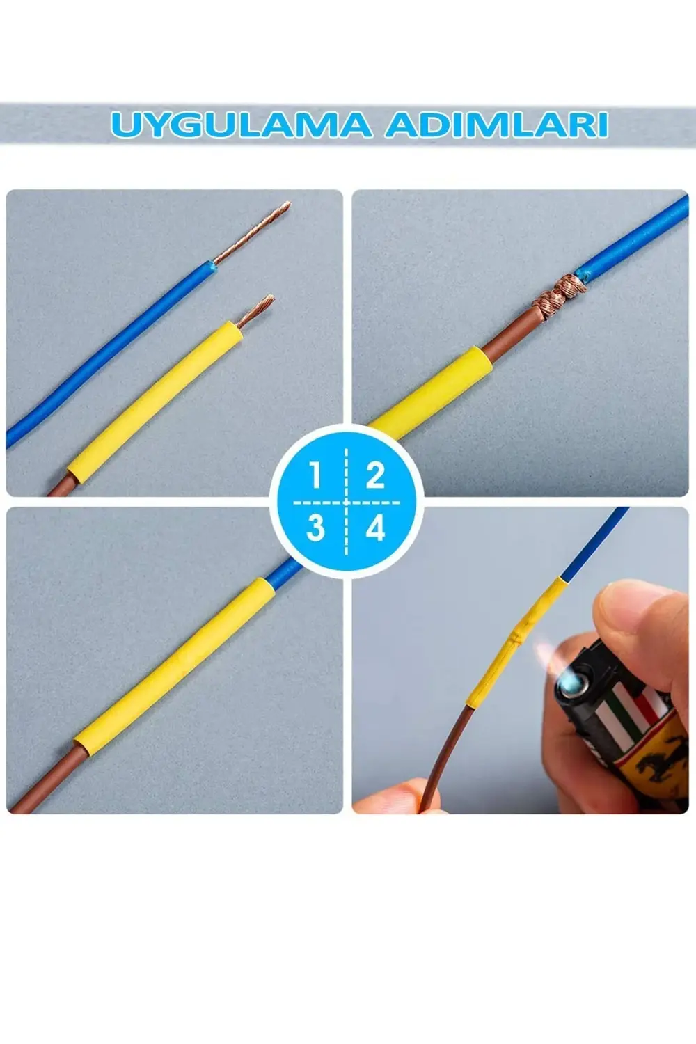 Makaron Kablo Tamir Seti 164 Parça Isıyla Daralan Koruma Kiti Kab