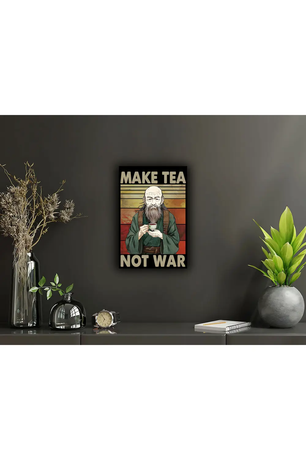 Make Tea Retro Ahşap Dekorasyon Poster, Tablo (20x30) cm