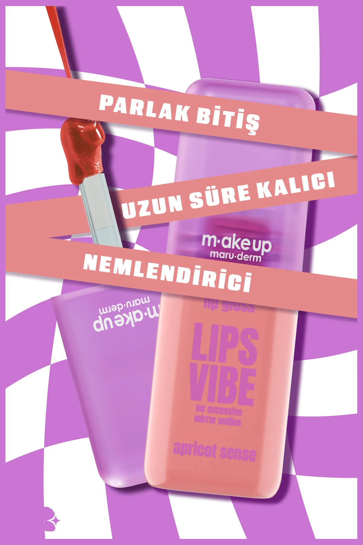 make up maruderm Besleyici ve Nemlendirici Dudak Parlatıcısı – Lip Gloss Apricot Sense - Görsel 3