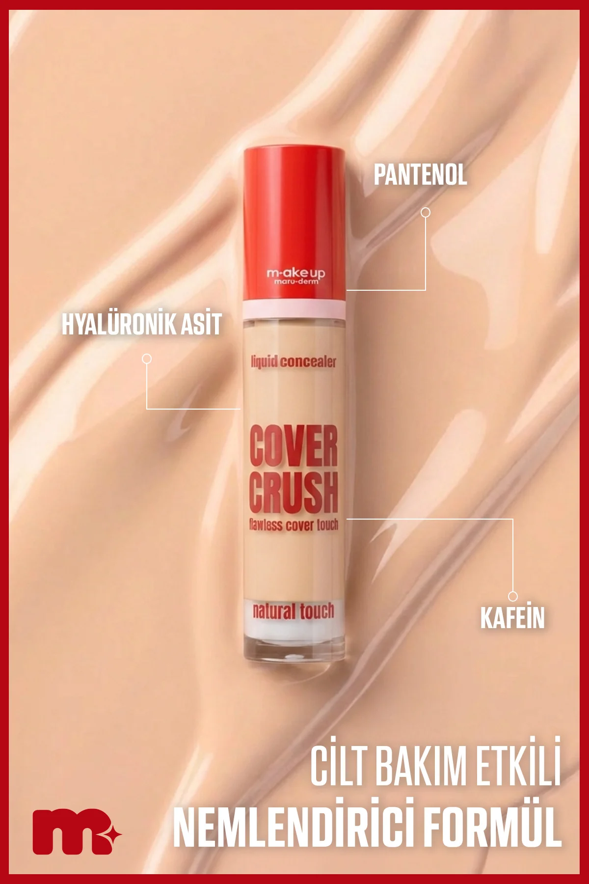 make up maruderm Flawless Touch Liquid Concealer No 04 – Doğal Bi