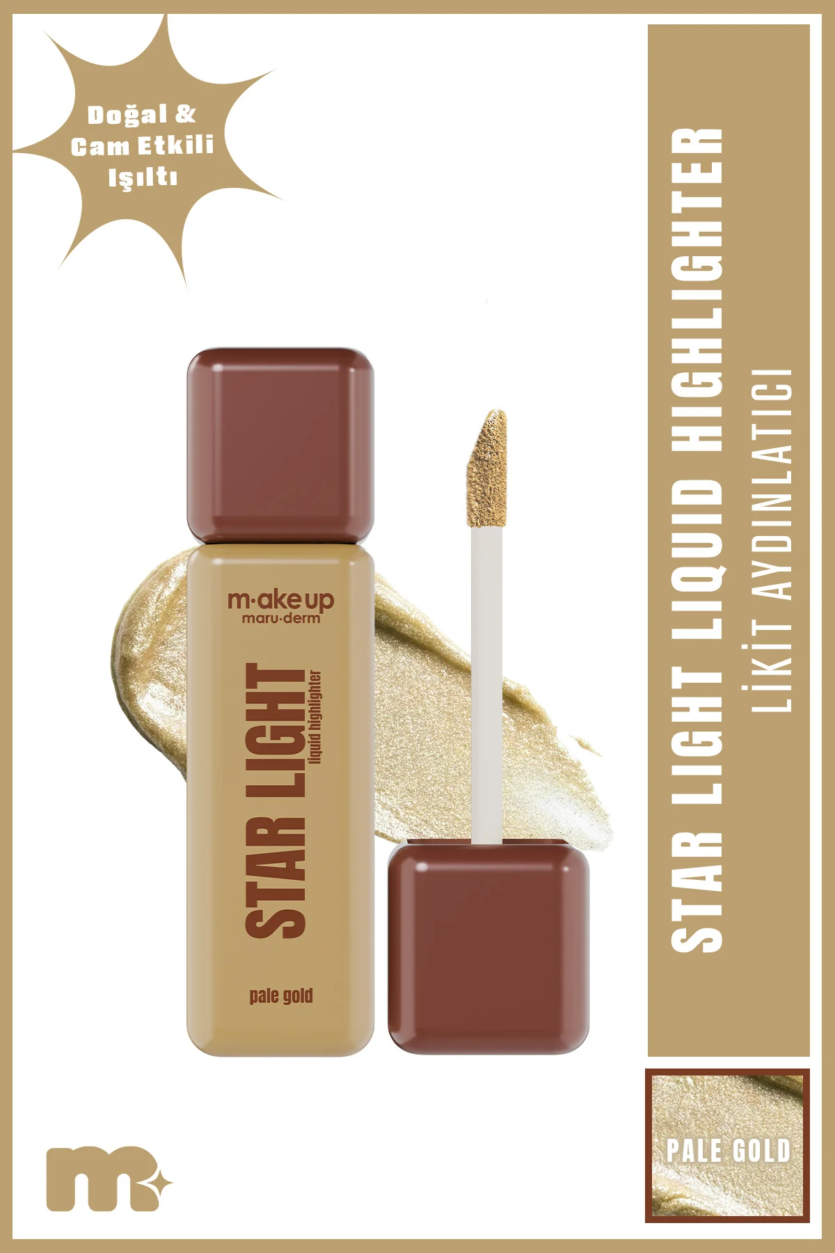 m.ake up maruderm Islak Bitişli Likit Aydınlatıcı – Liquid Highli