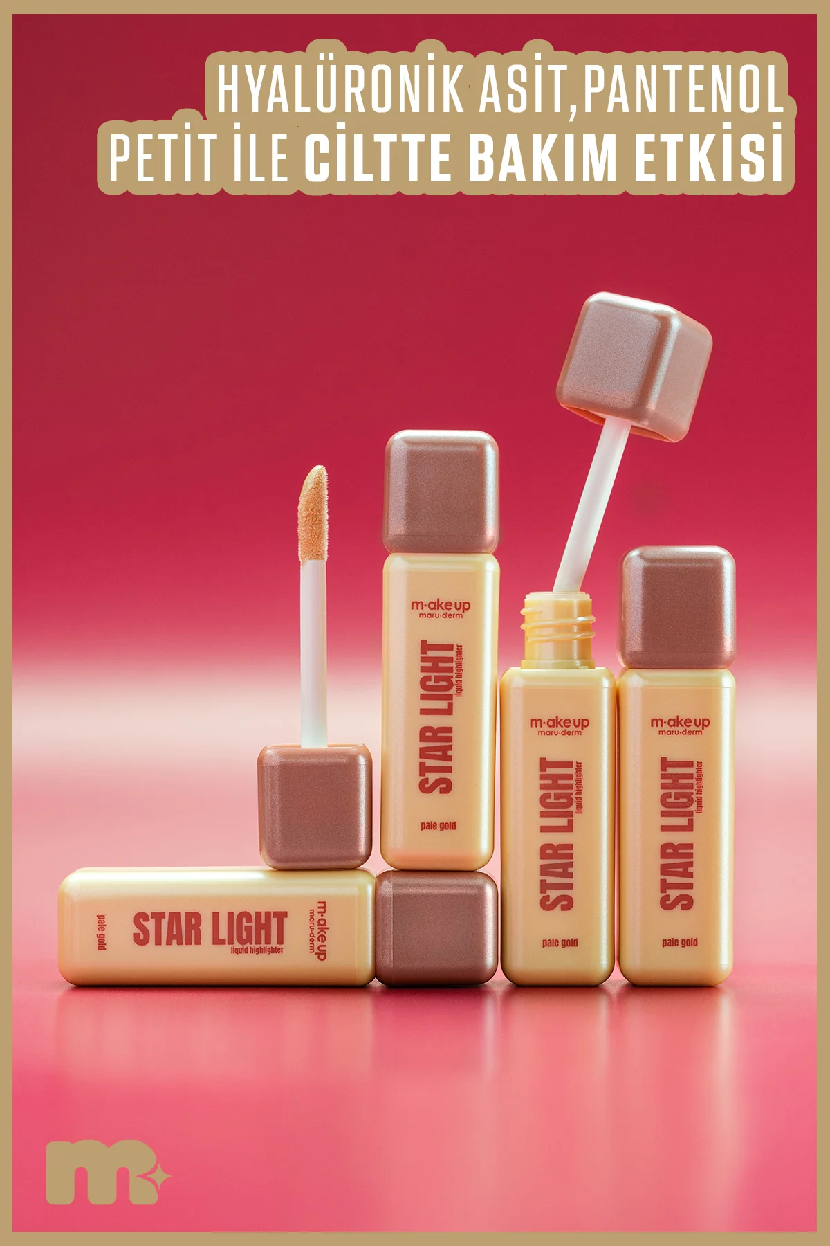 m.ake up maruderm Islak Bitişli Likit Aydınlatıcı – Liquid Highli