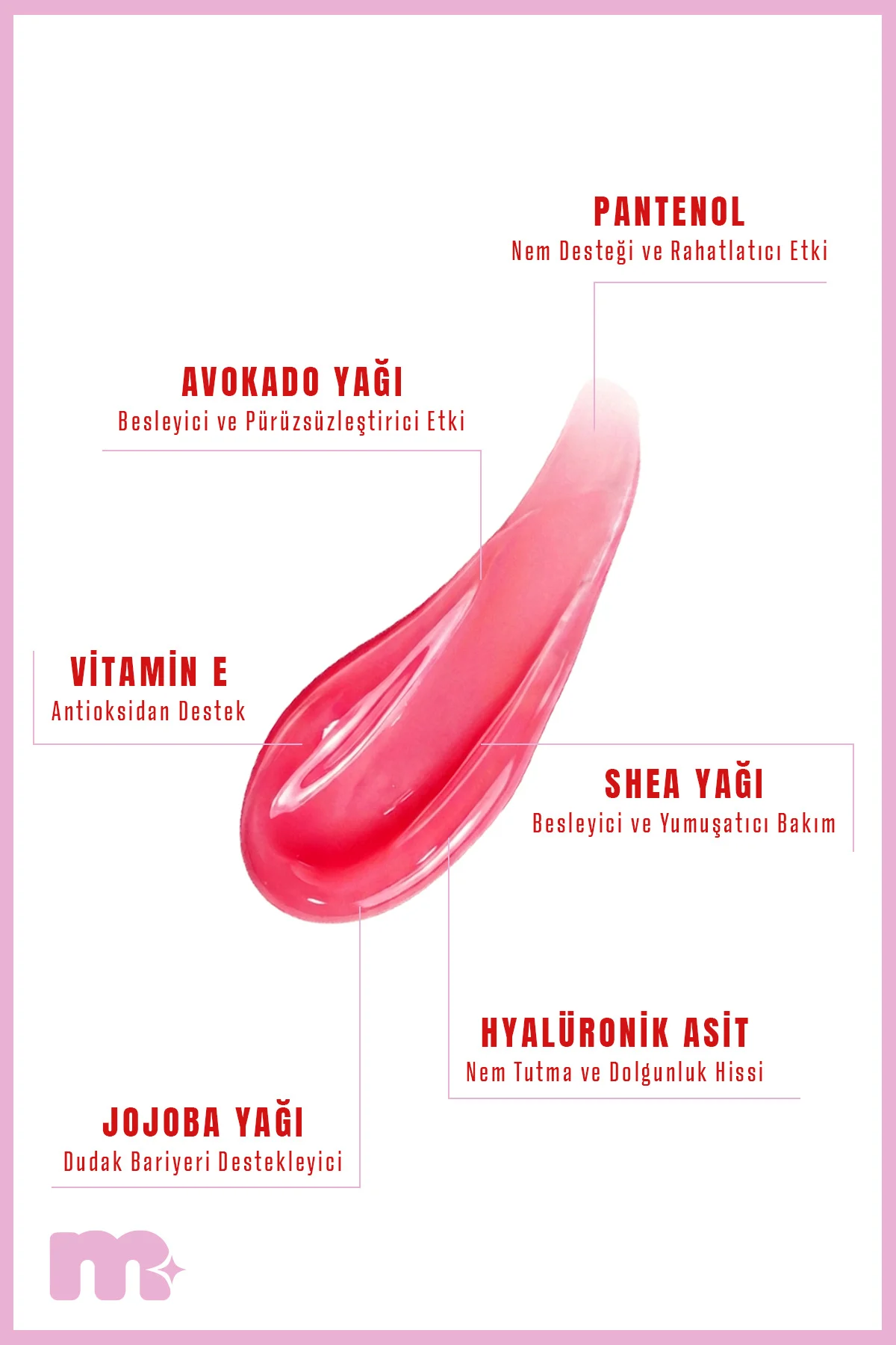 make up maruderm Uzun Süre Kalıcı Lip Balm – Nemlendirici Parlatıcı Watermelon Juice 15 ML