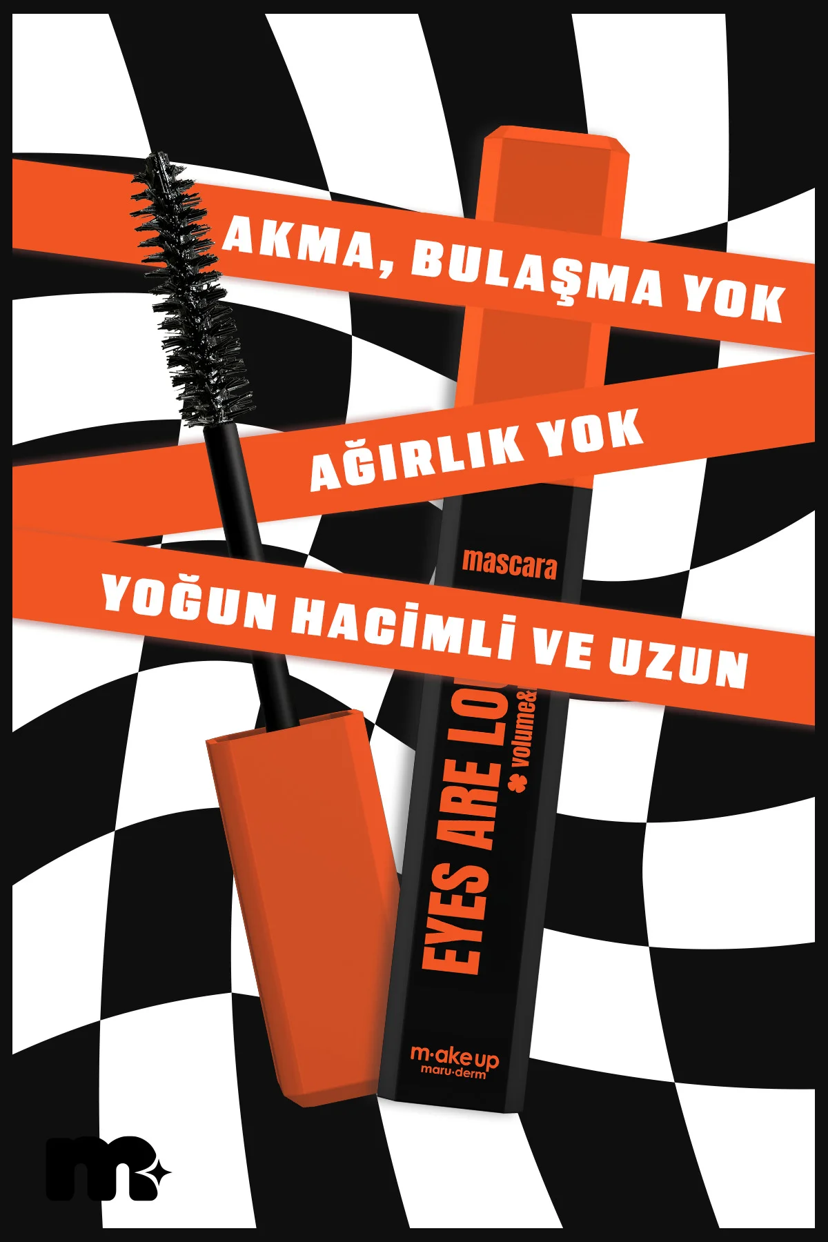 make up maruderm Yoğun Hacim ve Uzatma Etkili Maskara – Volume & 